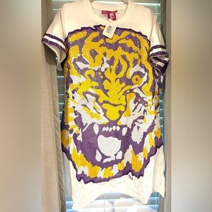 QUEEN OF SPARKLES Sequin Tiger Mini Dress